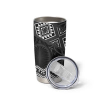 New Zealand Aotearoa Tumbler Cup Black Taniko Art Maori Pattern LT05 - Polynesian Pride