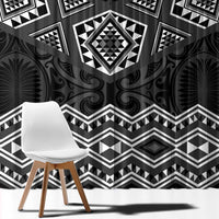 New Zealand Aotearoa Window Curtain Black Taniko Art Maori Pattern LT05 - Polynesian Pride