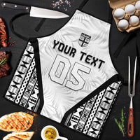 Custom Fiji 2026 Rugby Apron Fijian Tapa Pattern LT05 White - Polynesian Pride