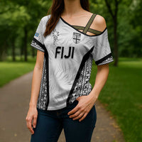 Custom Fiji 2026 Rugby Cross Shoulder Shirt Fijian Tapa Pattern LT05 - Polynesian Pride
