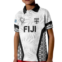 Custom Fiji 2026 Rugby Kid Polo Shirt Fijian Tapa Pattern LT05 Kid White - Polynesian Pride