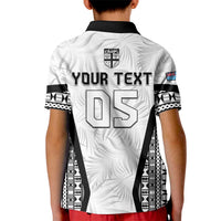 Custom Fiji 2026 Rugby Kid Polo Shirt Fijian Tapa Pattern LT05 - Polynesian Pride