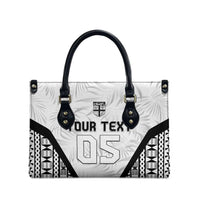 Custom Fiji 2026 Rugby Leather Bag Fijian Tapa Pattern LT05 - Polynesian Pride