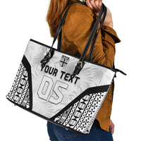 Custom Fiji 2026 Rugby Leather Tote Bag Fijian Tapa Pattern LT05 - Polynesian Pride