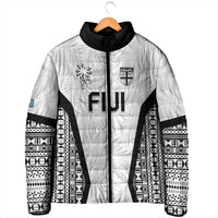 Custom Fiji 2026 Rugby Padded Jacket Fijian Tapa Pattern LT05 - Polynesian Pride