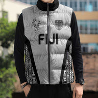 Custom Fiji 2026 Rugby Sleeveless Puffer Jacket Fijian Tapa Pattern LT05 - Polynesian Pride