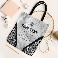 Custom Fiji 2026 Rugby Tote Bag Fijian Tapa Pattern LT05 Black Strap One Size White - Polynesian Pride