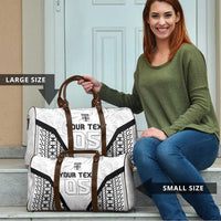 Custom Fiji 2026 Rugby Travel Bag Fijian Tapa Pattern