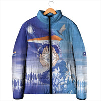 Personalised Marshall Islands Remembrance Day Padded Jacket We Will Always Remember LT05 - Polynesian Pride