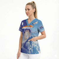 Personalised Marshall Islands Remembrance Day Scrub Top We Will Always Remember LT05 - Polynesian Pride