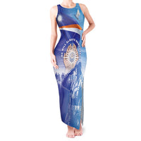 Personalised Marshall Islands Remembrance Day Tank Maxi Dress We Will Always Remember LT05 Women Blue - Polynesian Pride