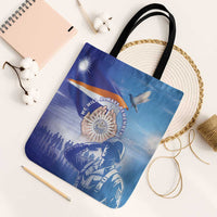 Marshall Islands Remembrance Day Tote Bag We Will Always Remember LT05 Black Strap One Size Blue - Polynesian Pride