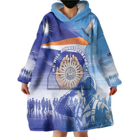 Personalised Marshall Islands Remembrance Day Wearable Blanket Hoodie We Will Always Remember LT05 - Polynesian Pride