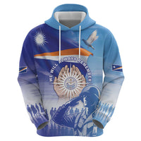 Personalised Marshall Islands Remembrance Day Zip Hoodie We Will Always Remember LT05 - Polynesian Pride
