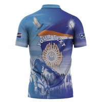 Personalised Marshall Islands Remembrance Day Zipper Polo Shirt We Will Always Remember LT05 - Polynesian Pride