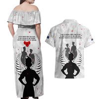 New Zealand ANZAC Day Couples Matching Off Shoulder Maxi Dress and Hawaiian Shirt For The Nurse Lest We Forget LT05 - Polynesian Pride