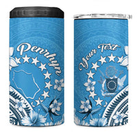 Personalised Penrhyn Gospel Day 4 in 1 Can Cooler Tumbler Cook Islands Tribal Pattern LT05 One Size: 16 oz Blue - Polynesian Pride