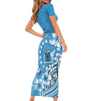 Personalised Penrhyn Gospel Day Family Matching Short Sleeve Bodycon Dress and Hawaiian Shirt Cook Islands Tribal Pattern