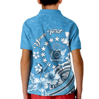Personalised Penrhyn Gospel Day Kid Polo Shirt Cook Islands Tribal Pattern