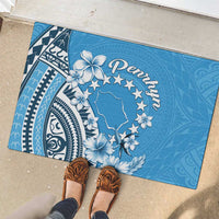 Penrhyn Gospel Day Rubber Doormat Cook Islands Tribal Pattern LT05 - Polynesian Pride