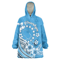 Personalised Penrhyn Gospel Day Wearable Blanket Hoodie Cook Islands Tribal Pattern