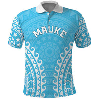 Custom Cook Islands Mauke Polo Shirt Polynesian Tribal Tattoo