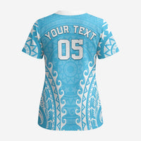 Custom Cook Islands Mauke Scrub Top Polynesian Tribal Tattoo - Polynesian Pride