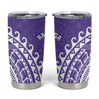Cook Islands Rarotonga Tumbler Cup Polynesian Tribal Tattoo LT05 Purple - Polynesian Pride
