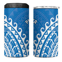 Cook Islands Pukapuka 4 in 1 Can Cooler Tumbler Polynesian Tribal Tattoo LT05 One Size: 16 oz Blue - Polynesian Pride