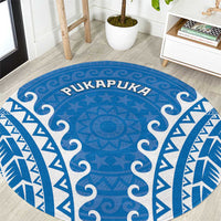 Custom Cook Islands Pukapuka Round Carpet Polynesian Tribal Tattoo