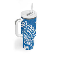 Cook Islands Pukapuka Tumbler With Handle Polynesian Tribal Tattoo LT05 - Polynesian Pride
