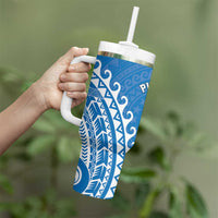 Cook Islands Pukapuka Tumbler With Handle Polynesian Tribal Tattoo LT05 - Polynesian Pride