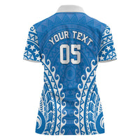 Custom Cook Islands Pukapuka Women Polo Shirt Polynesian Tribal Tattoo