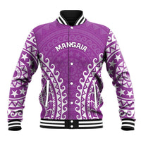 Custom Cook Islands Mangaia Baseball Jacket Polynesian Tribal Tattoo