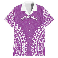 Custom Cook Islands Mangaia Family Matching Off The Shoulder Long Sleeve Dress and Hawaiian Shirt Polynesian Tribal Tattoo