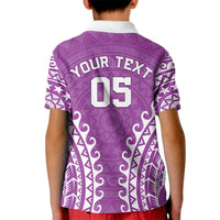 Custom Cook Islands Mangaia Kid Polo Shirt Polynesian Tribal Tattoo