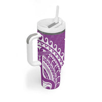 Cook Islands Mangaia Tumbler With Handle Polynesian Tribal Tattoo LT05 - Polynesian Pride
