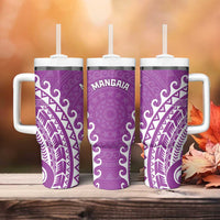 Cook Islands Mangaia Tumbler With Handle Polynesian Tribal Tattoo LT05 - Polynesian Pride