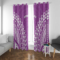 Cook Islands Mangaia Window Curtain Polynesian Tribal Tattoo LT05 With Grommets Pink - Polynesian Pride