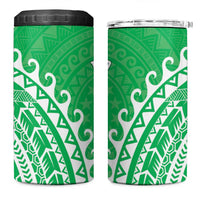Cook Islands Mitiaro 4 in 1 Can Cooler Tumbler Polynesian Tribal Tattoo LT05 One Size: 16 oz Green - Polynesian Pride