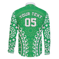 Custom Cook Islands Mitiaro Family Matching Long Sleeve Bodycon Dress and Hawaiian Shirt Polynesian Tribal Tattoo