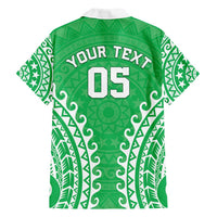 Custom Cook Islands Mitiaro Family Matching Off Shoulder Maxi Dress and Hawaiian Shirt Polynesian Tribal Tattoo