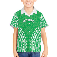 Custom Cook Islands Mitiaro Family Matching Summer Maxi Dress and Hawaiian Shirt Polynesian Tribal Tattoo