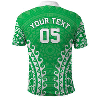 Custom Cook Islands Mitiaro Polo Shirt Polynesian Tribal Tattoo