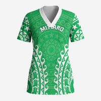 Custom Cook Islands Mitiaro Scrub Top Polynesian Tribal Tattoo - Polynesian Pride