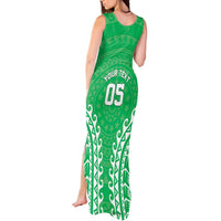 Custom Cook Islands Mitiaro Tank Maxi Dress Polynesian Tribal Tattoo