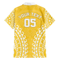 Custom Cook Islands Aitutaki Family Matching Short Sleeve Bodycon Dress and Hawaiian Shirt Polynesian Tribal Tattoo