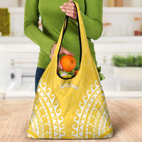 Custom Cook Islands Aitutaki Grocery Bag Polynesian Tribal Tattoo
