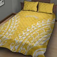Custom Cook Islands Aitutaki Quilt Bed Set Polynesian Tribal Tattoo