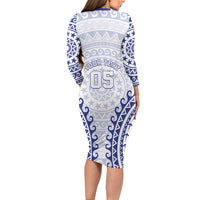 Custom Cook Islands Palmerston Family Matching Long Sleeve Bodycon Dress and Hawaiian Shirt Polynesian Tribal Tattoo